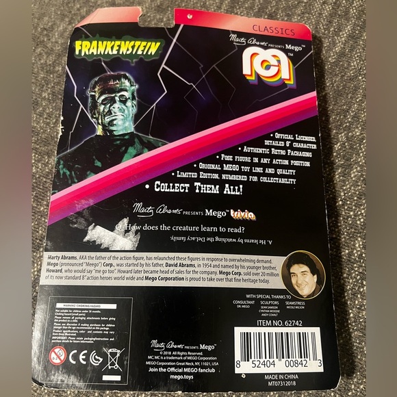 2018 Mego Classic 8” FRANKENSTEIN Action Figure - Picture 5 of 8
